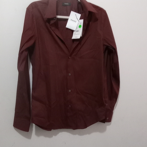 Theory Men's Sylvain Structure Knit Dress Shirt - Picture 3 of 8